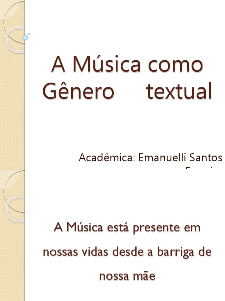 A Música como Gênero Textual | PDF