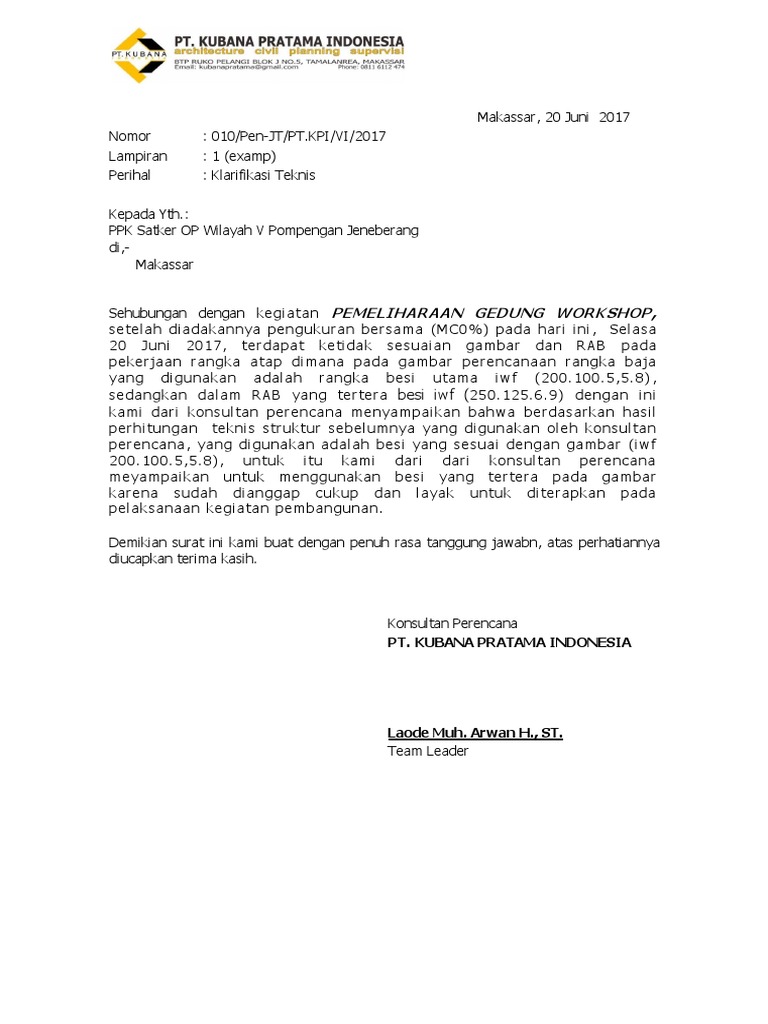 Surat Justifikasi | Pdf