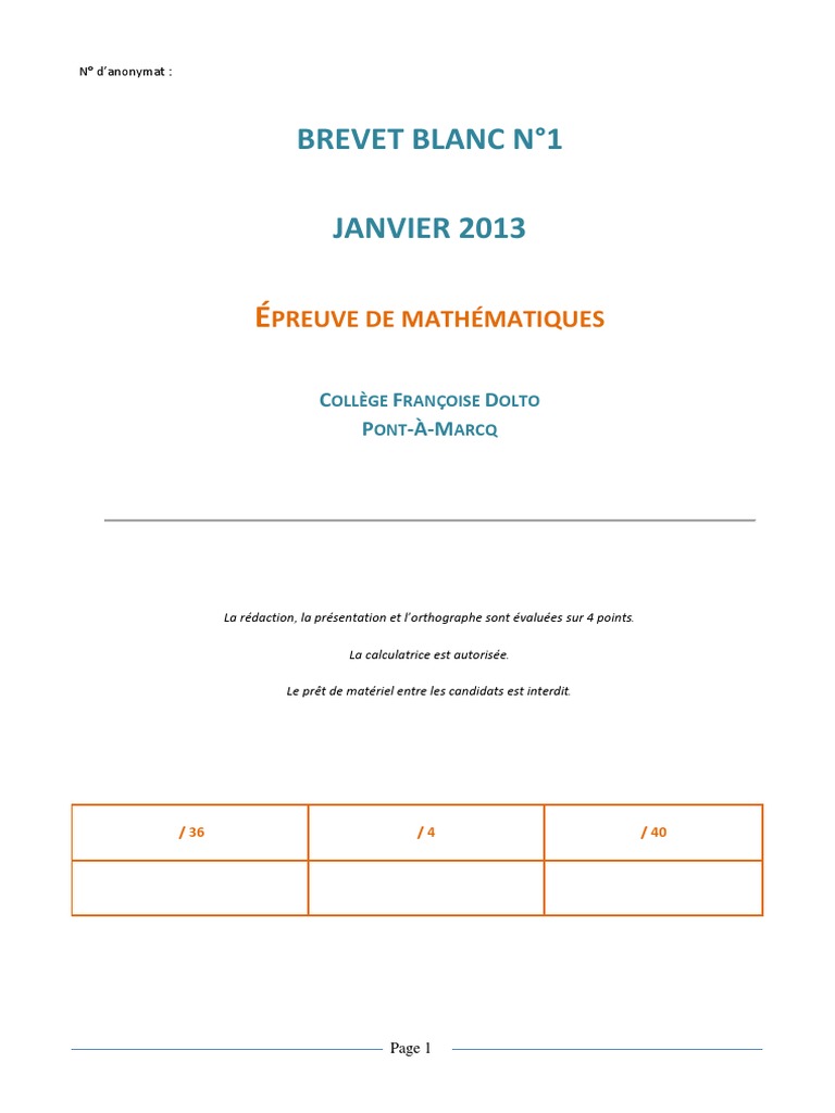 Brevet Blanc 2021 Maths sujet-brevet-blanc-maths-2.pdf | Énergie solaire photovoltaïque | Géométrie