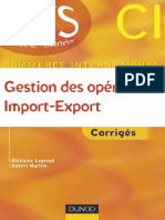 Gestion Des Oprations Import-Export Corrigs PDF