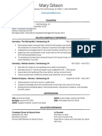 Mary Gibson Resume PDF