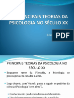 Principais Teorias Da Psicologia No Seculo XX