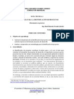 Nota Tecnica 2 Metodologia para La Identificacion de Proyectos