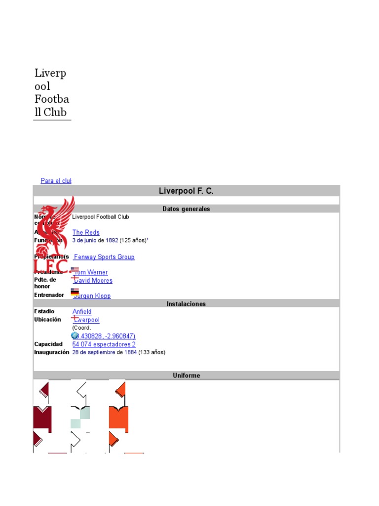 Liverpool FC | PDF | Liverpool FC | Códigos de fútbol