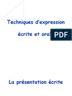 Expression Écrite Et Orale 1