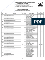 Jadwal Perkuliahan SMTR Genap Feb 2017-2018