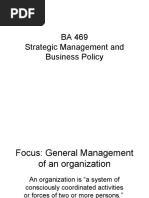 BA 469 Strategic Management and Business Policy