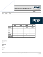 Procedimento e Registro de Testes ST2140 Padrão