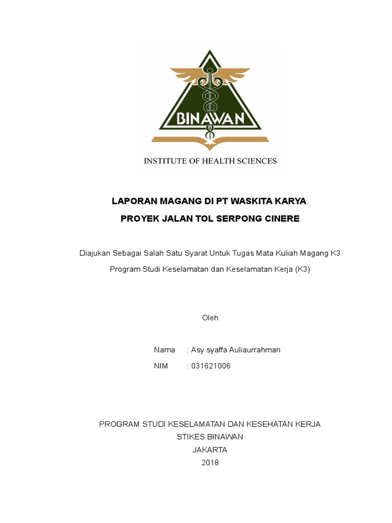 Contoh Laporan Magang Di Perusahaan Kontraktor Kumpulan Contoh Laporan