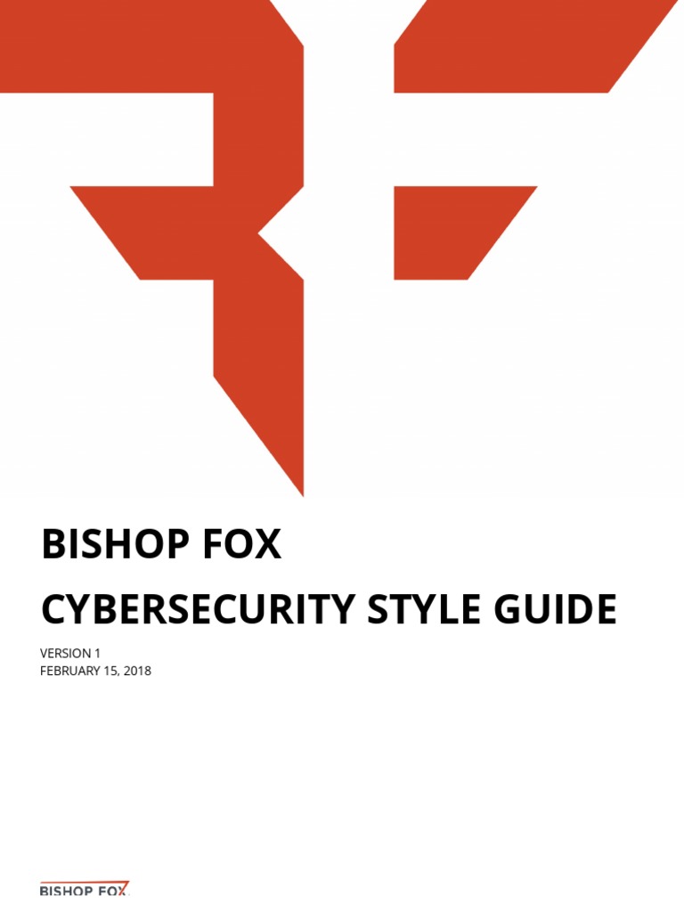 Bishop Fox Cybersecurity Style Guide v1 | PDF | Typefaces | Artificial  Intelligence