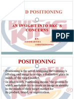 Brand Positioning: An Insight Into BKC'S Concerns