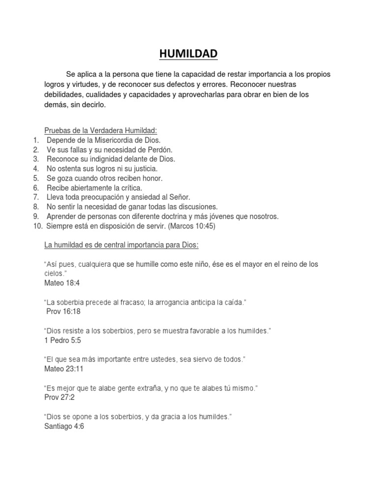 La Humildad | PDF | Cristo (título) | Pablo el apóstol