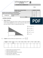 Examen Final 4año MATEMÁTICA