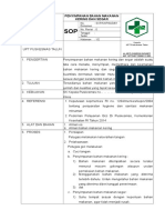 Penyimpanan Bahan Makanan Kering Dan Segar: No. Dokumen: SOP/UKP/GIZI/01 No. Revisi: 0 Tanggal Terbit: Halaman: 1/2