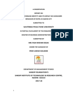 To Study The Brand Identity and Its Impact On Consumer Behavior of Hotel Curry Leaves in Nashik City