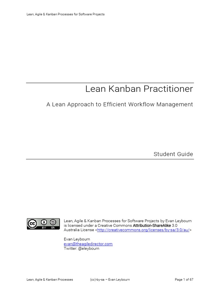 Lean Kanban PDF | PDF | Agile Software Development | Scrum (Software ...