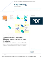 Types of Simulation Models - Different Types of Analysis - FEA Simulation - Mechanical Engineering