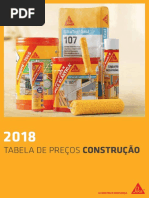 Argamassas Sika Tabela Geral