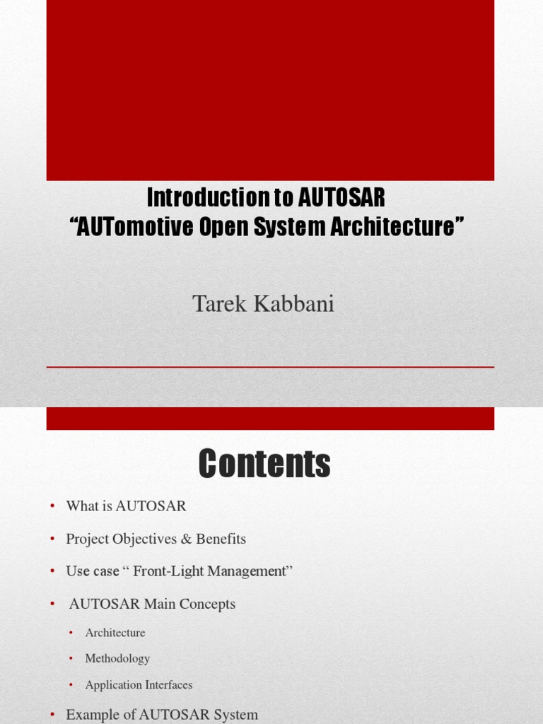 Autosar PDF | PDF | Application Programming Interface | Component Based ...