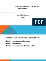 School Based Management and Quality Assessment 2.0