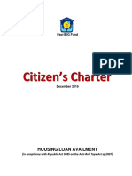 Approved Citizen's Charter (Housing Loan Availment) - December 2016
