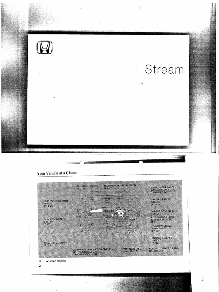 Honda Stream English Manual PDF | PDF