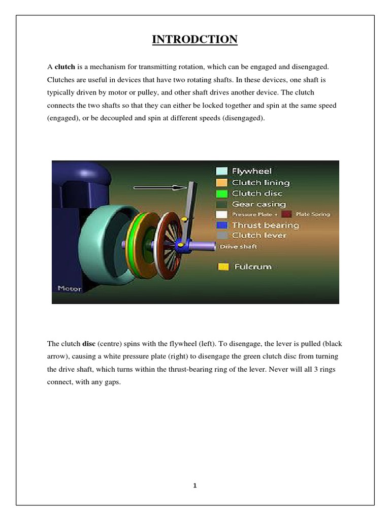 Clutch System Full Seminar PDF Clutch Capacitor