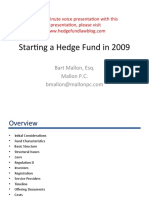 Starting a Hedge Fund in 2010