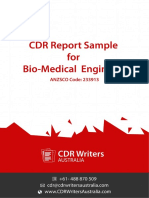 CDR Report Sample For Bio-Medical Engineers