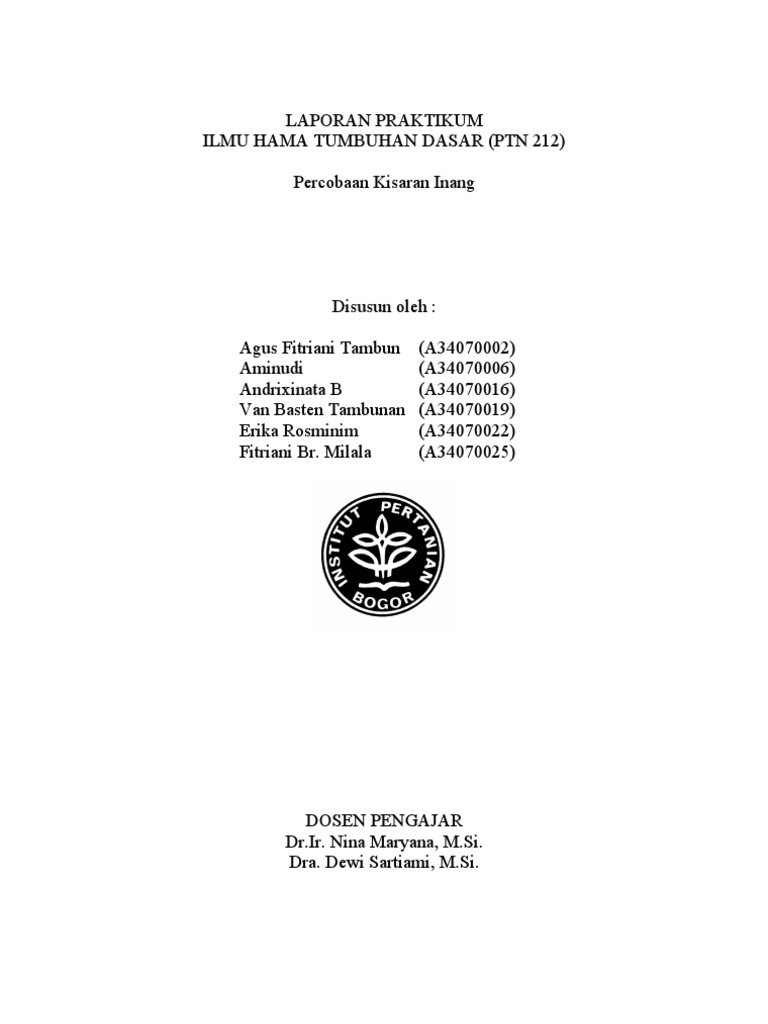 Laporan Kisaran Inang | PDF | Griya & Taman