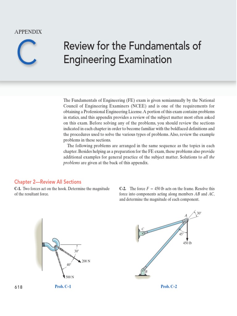 Review For The Fundamentals of Engineering Exam | PDF | Friction | Force