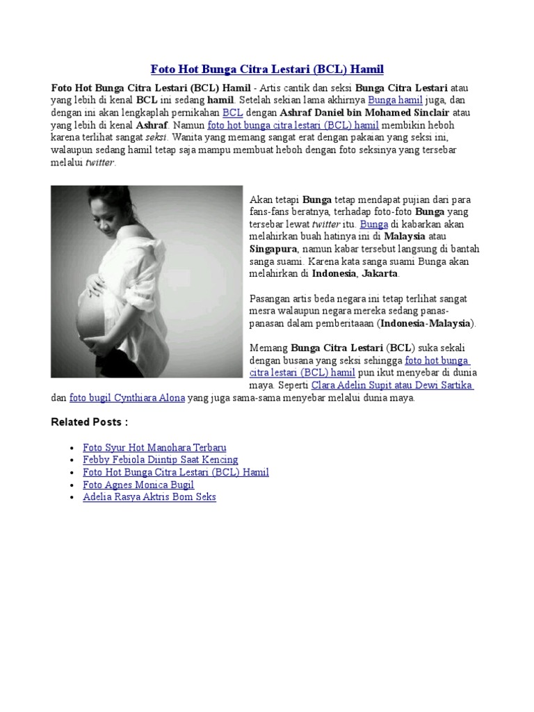 Foto Hot Bunga Citra Lestari Bcl Hamil Pdf