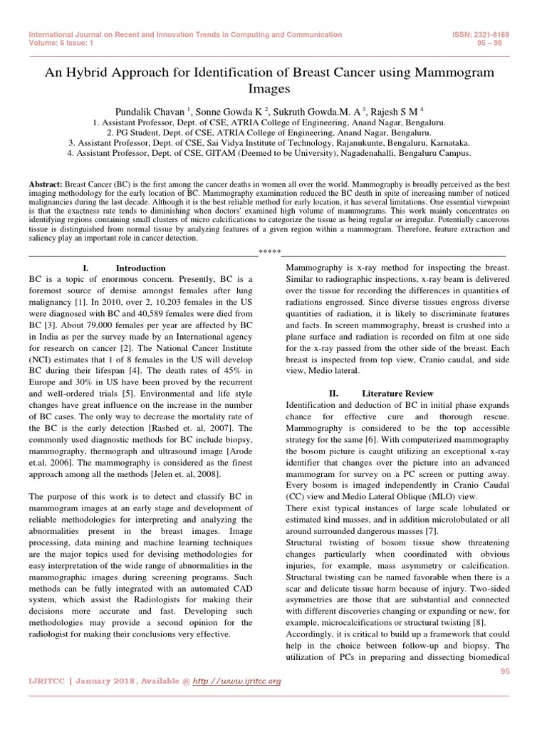 Hybrid Method for Breast Cancer Detection | PDF | Mammography ...