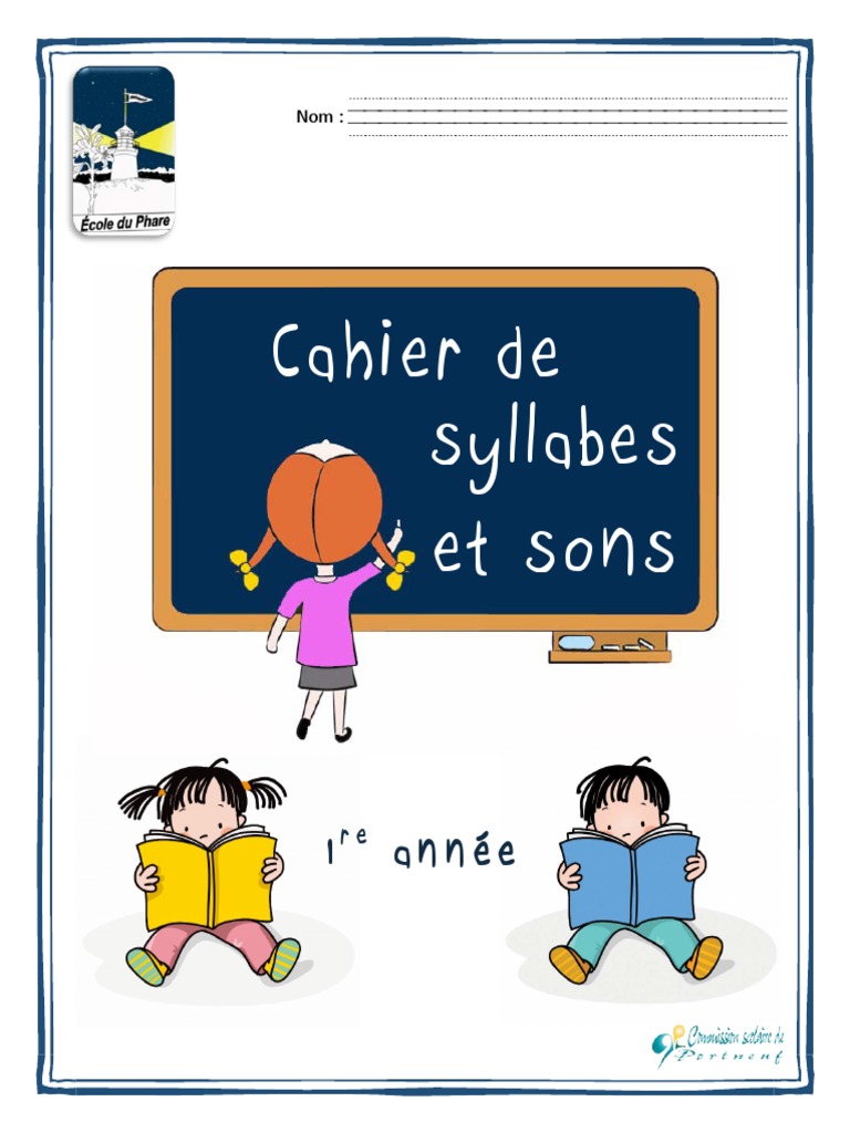 Cahier De Syllabes Et Sons 1e Année Pdf
