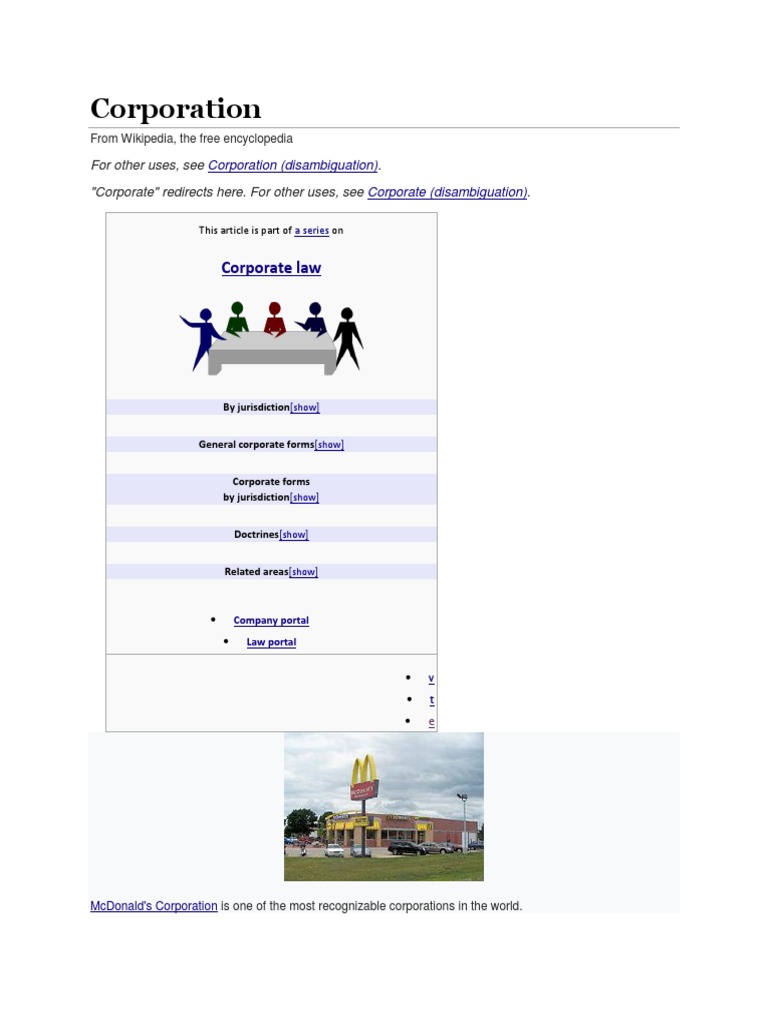 Corporation: Corporate Law | PDF | Corporations | Limited Liability Company