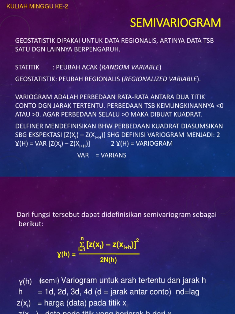 Definisi dan Model Semivariogram | PDF | Metode & Bahan Ajar