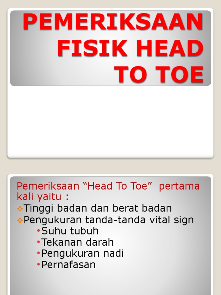 Pemeriksaan Fisik Head To Toe Pdf