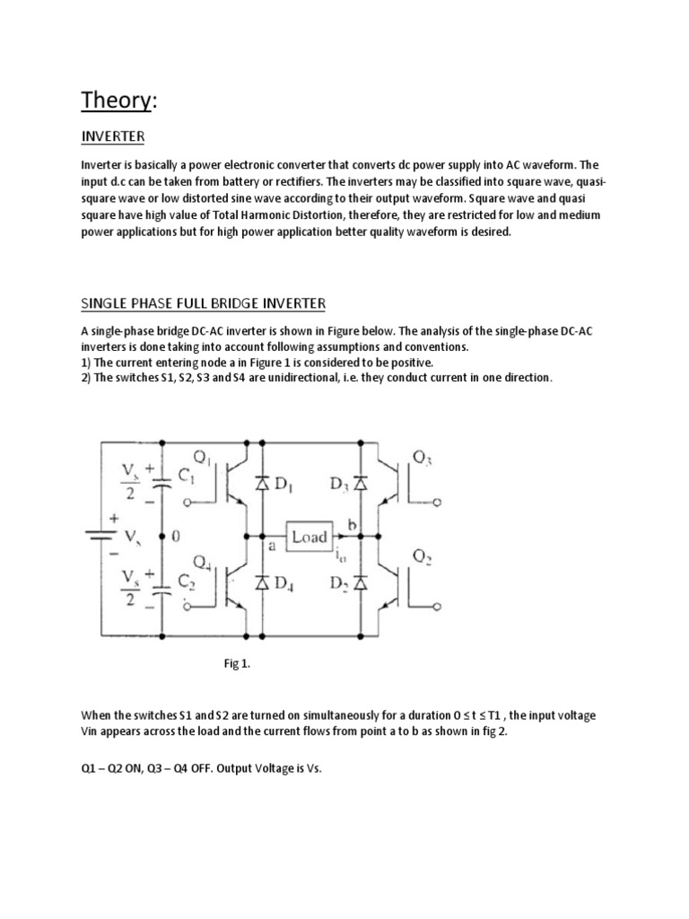 Theory | PDF | Power Inverter | Physical Quantities