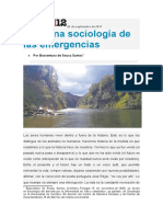 Buenaventura de Sousa Santos - para Una Sociología de Las Emergencias