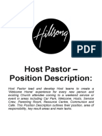 Host Pastor Position Description