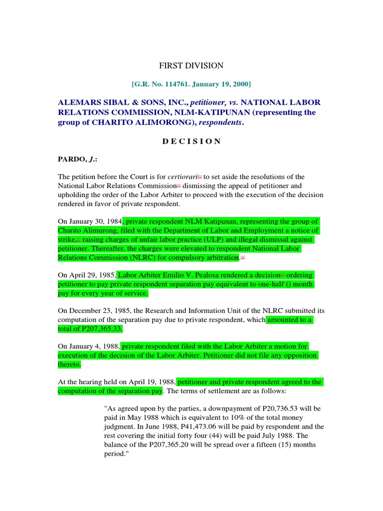 Labor Cases FULL TEXT | PDF | Bankruptcy | Liquidation