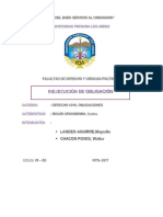 La inejecución de obligaciones por causas no imputables