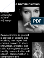 Business Communication: Non Verbal Communication and Use of Body Language