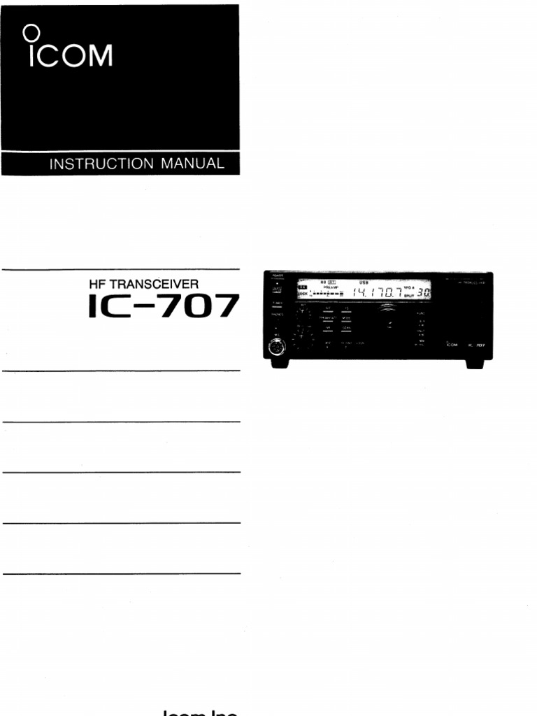 thumbnail image 2 of ICOM IC-701 Instruction Manual – 11x17 Foldout Schematics & Protective Covers 2 of 5