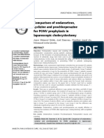 Comparison of Ondansetron, Cyclizine and Prochlorperazine For PONV Prophylaxis in Laparoscopic Cholecystectomy