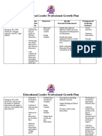 Educational Leader Professional Growth Plan