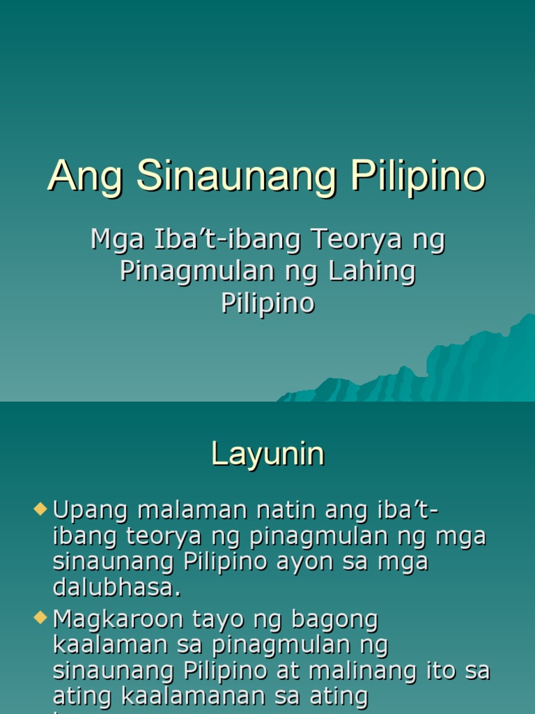Ang Sinaunang Pilipino