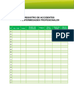 Registro Accidentes y Enfermedades Profesionales