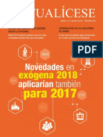 Revista Actualicese Novedades Exogena 2018 Aplicarian Tambien Para 2017