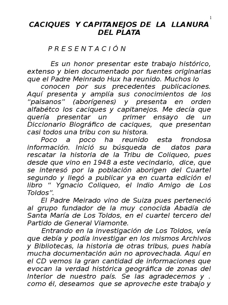 Caciques Y Capitanejos De La Llanura Del Plata Colonizacion Europea De Las Americas Personas